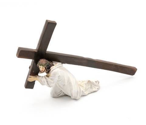  Gesù Cade sotto la Croce - resina h 9 cm - Scene Pasquali, Novità
