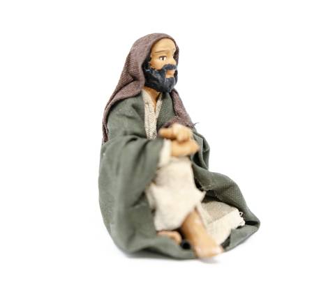  Terracotta fissa 10 cm - Statue Presepe, Fisse Vestite - 10 cm