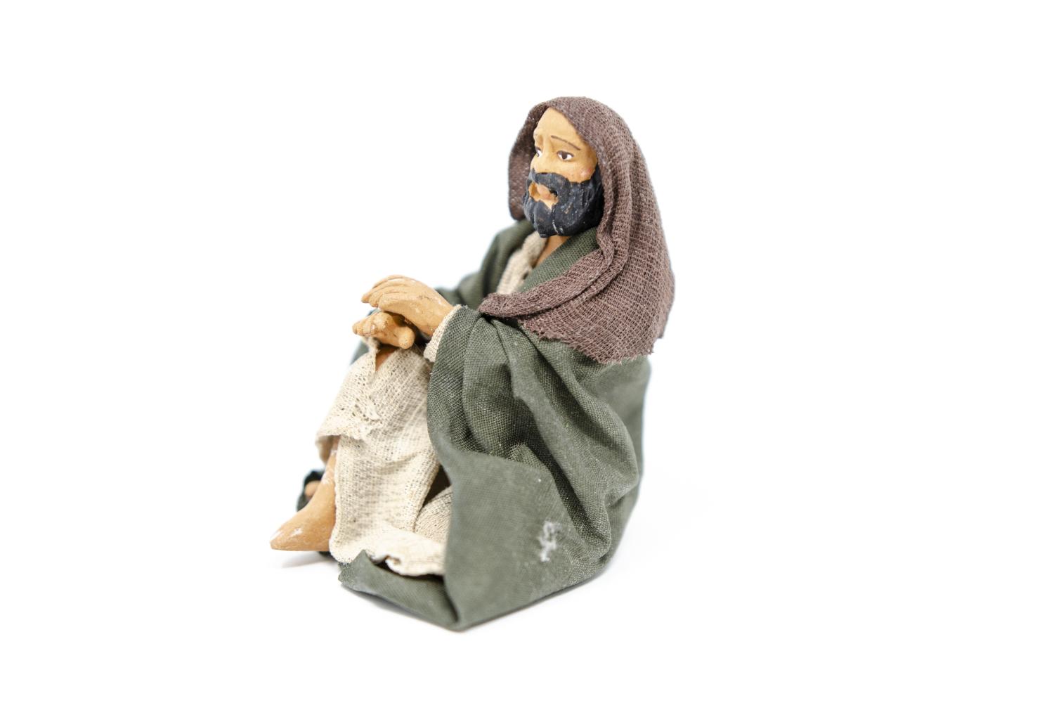  Terracotta fissa 10 cm - Statue Presepe, Fisse Vestite - 10 cm